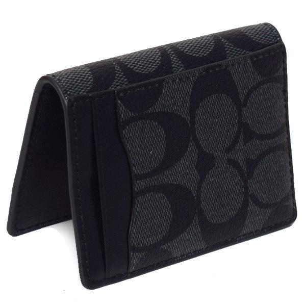 COACH マネークリップ 新品 ブラック シグネチャー 新作 メンズ