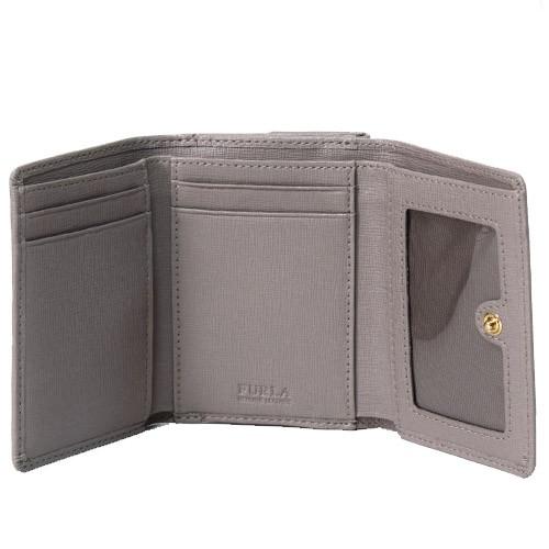 FURLA（フルラ） 財布 レザー コンパクト 三つ折り財布 グレージュ