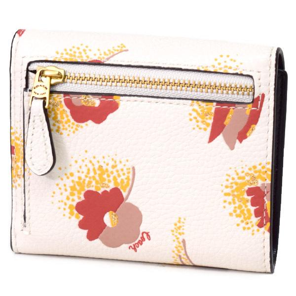 【稼働品】COACH コーチ グランド フラワー 花柄 レディース　コマあり COACH（コーチ） 財布 レザー フラワー 花柄 ロゴ プリント スモール