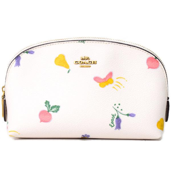 COACH（コーチ） コスメポーチ コーティングキャンバス カーフレザー 