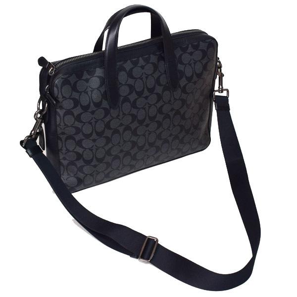 美品✨コーチ ビジネスバッグ シグネチャー キャンバス レザー A4収納可 A4サイズ収納 ファッション コーチ COACH ビジネスバッグ 2Way