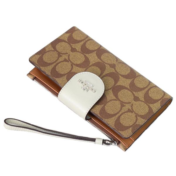 COACH シグネチャー　スマホケース付き　長財布 COACH（コーチ） 長財布 コーティングキャンバス レザー シグネチャー