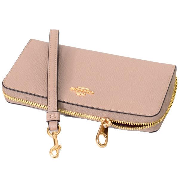 コーチ (長財布) C3441 トープ クロスグレーン レザーアラウンド COACH コーチ 財布 長財布 C3441 トープ クロスグレーン レザー