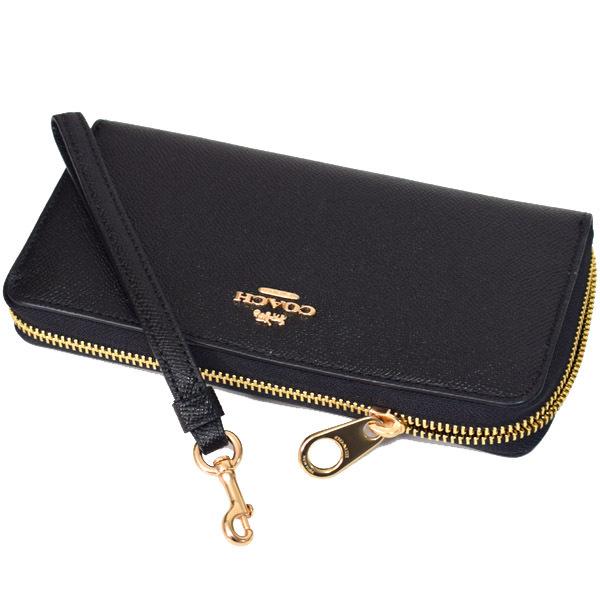 COACH（コーチ） 長財布 クロスグレインレザー ロゴ リストレット