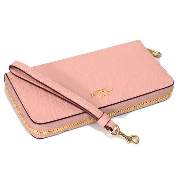 COACH（コーチ） 長財布 クロスグレインレザー ロゴ リストレット 