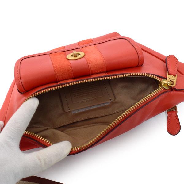 COACH コーチ バッグ カーフレザー スエード ヘリテージ ストライプ 