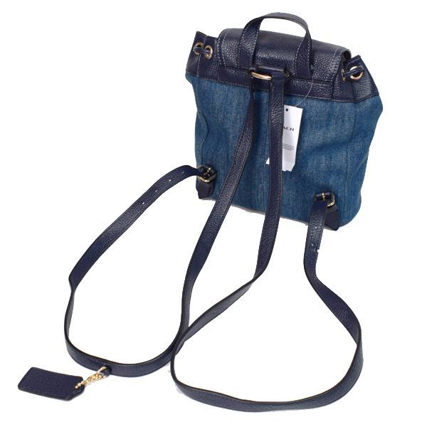 COACH（コーチ） バッグ デニム ぺブルレザー ペニー バックパック 22