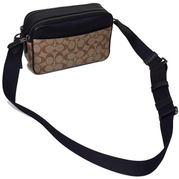 【極美品】コーチ C4149 ショルダーバッグ レザー 斜め掛け シグネチャー COACH（コーチ） バッグ メンズ コーティングキャンバス スムース