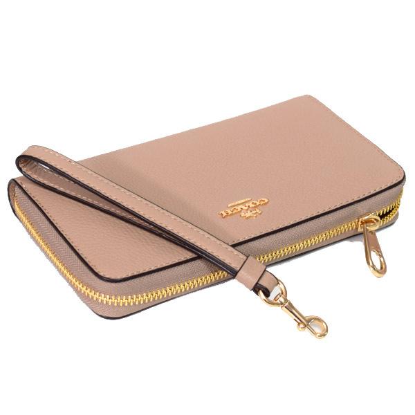 COACH（コーチ） 長財布 ぺブルレザー ロゴ リストレット ロング