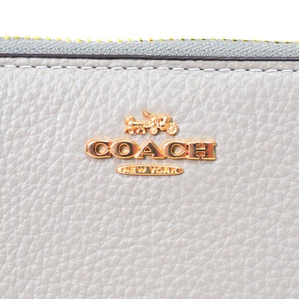 COACH（コーチ） 長財布 ぺブルドレザー ロゴ リストレット ロング