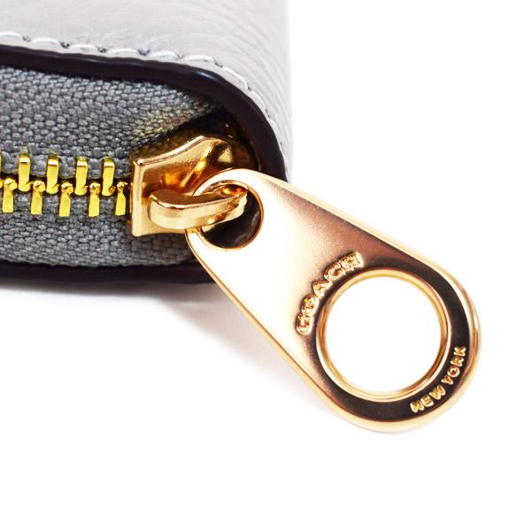 COACH（コーチ） 長財布 ぺブルドレザー ロゴ リストレット ロング 