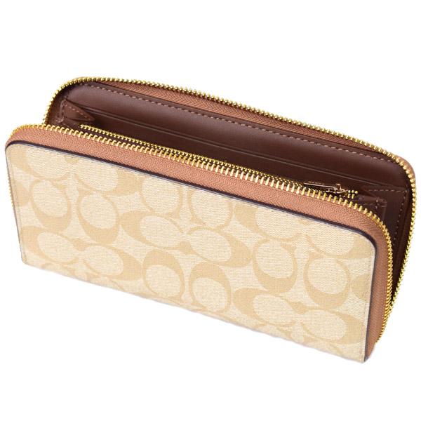 COACH（コーチ） 長財布 コーティングキャンバス スムースレザー