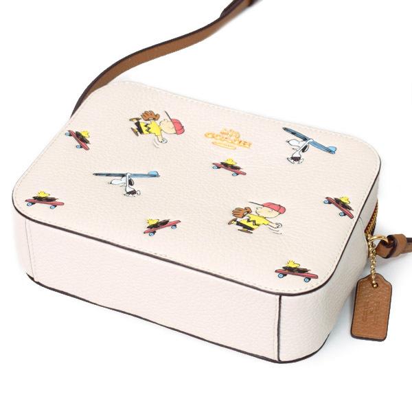 極美品✨限定品✨コーチ　ボディバッグ　スヌーピー　コラボ　レザー　ホワイト 極美品✨限定品✨コーチボディバッグスヌーピーコラボレザーホワイト