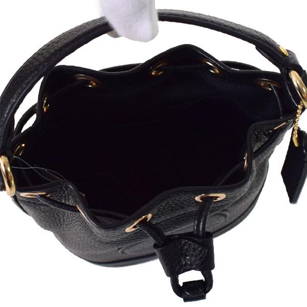 コーチ COACH ブラックレザー ハンドバッグ 美品】COACH コーチ ハンドバッグ レザー ブラック 黒 8A69