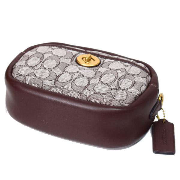COACH（コーチ） バッグ ジャガード レザー シグネチャー ミニ ターン