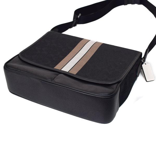 【美品】COACH コーチ ワンショルダーバッグ マルチストライプ レザー COACH】コーチ ジャガード スムースレザー シグネチャー