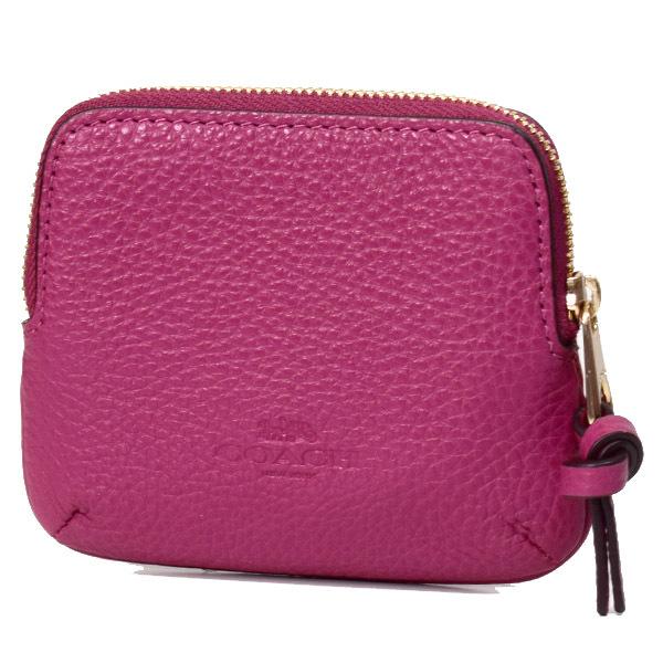 COACH（コーチ） カードケース ぺブルレザー ペニー キーリング付き