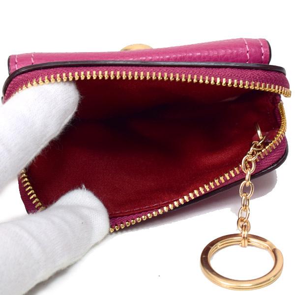 COACH（コーチ） カードケース ぺブルレザー ペニー キーリング付き