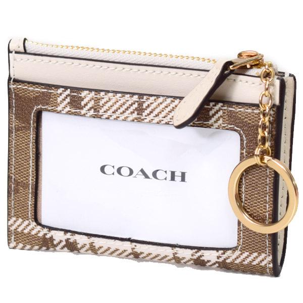 希少✨ COACH コーチ キャンバス チェック がま口 ケース 小銭入れ