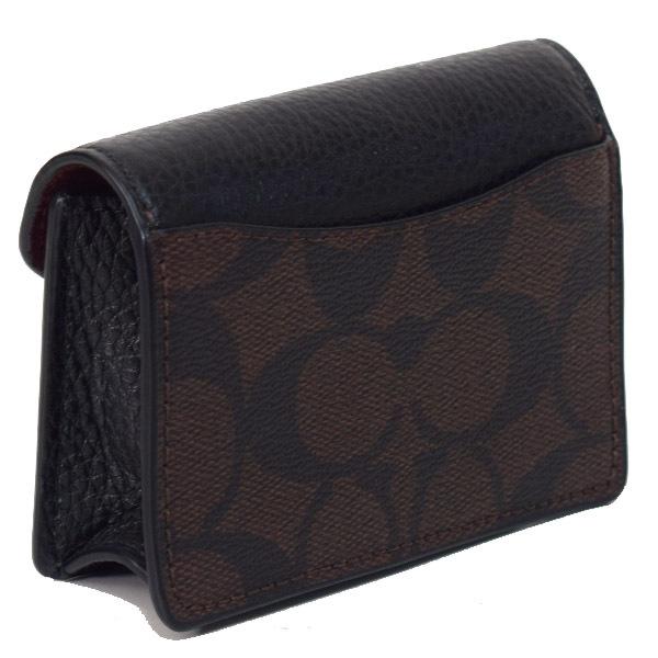 COACH（コーチ） カードケース コーティングキャンバス ぺブルレザー