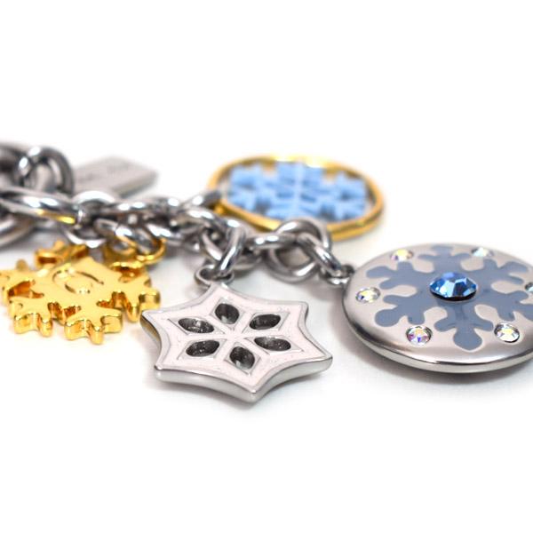 COACH（コーチ） キーホルダー メタル エナメル スノーフレーク 雪