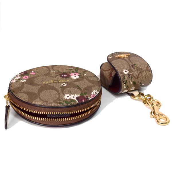 COACH コーチ 小銭入れ コーティングキャンバス スムースレザー