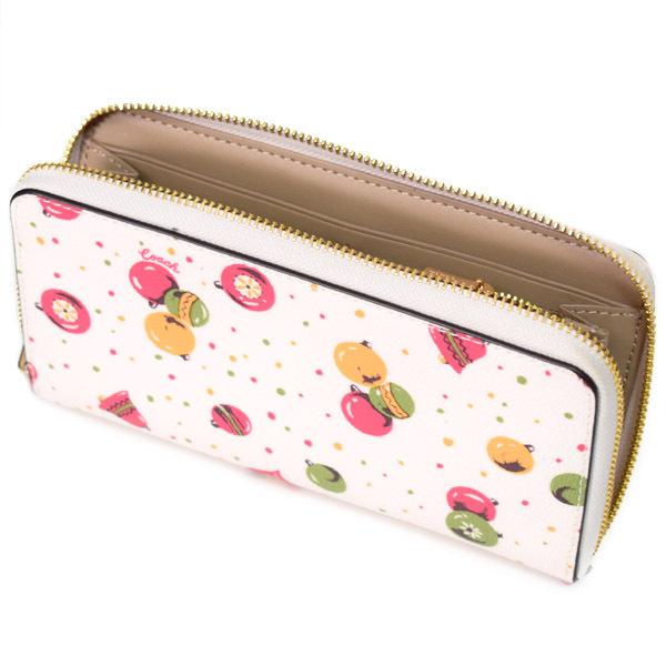 コーチ 長財布 COACH コーティングキャンバス スムースレザー オーナメント プリント リストレット ロング ジップ アラウンド 長財布 チャークマルチ C7410 COACH（コーチ） 長財布 コーティングキャンバス スムースレザー