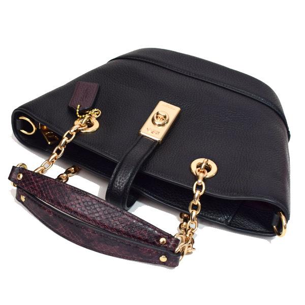 COACH（コーチ） バッグ ぺブルレザー エンボスド スネーク バケット 