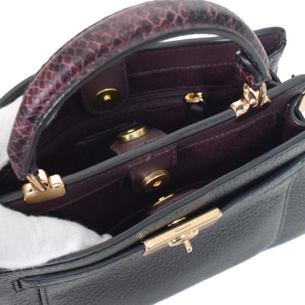 COACH（コーチ） バッグ レザー パイソン ミニ レーン ハンドル クロス