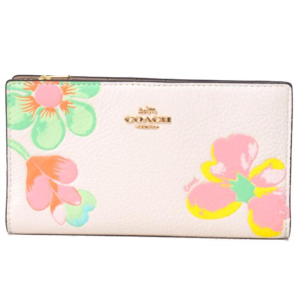 COACH（コーチ） 長財布 レザー 花柄 フラワー プリント フローラル