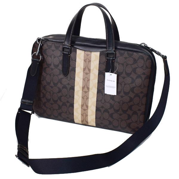 COACH コーチ バッグ メンズ コーティングキャンバス レザー
