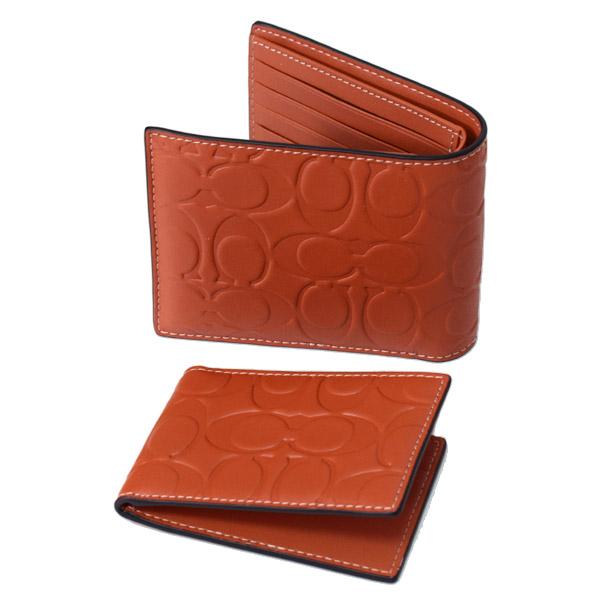 COACH（コーチ） メンズ 財布 レザー シグネチャー 型押し ID カード