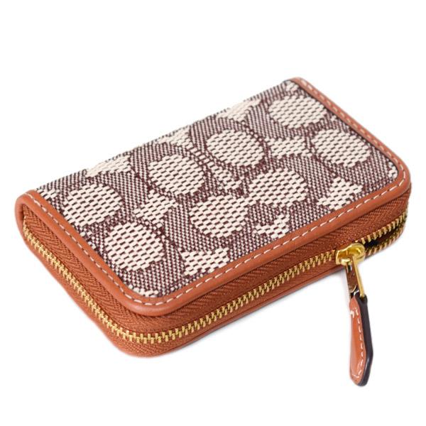 COACH（コーチ） カードケース ジャガード レザー シグネチャー