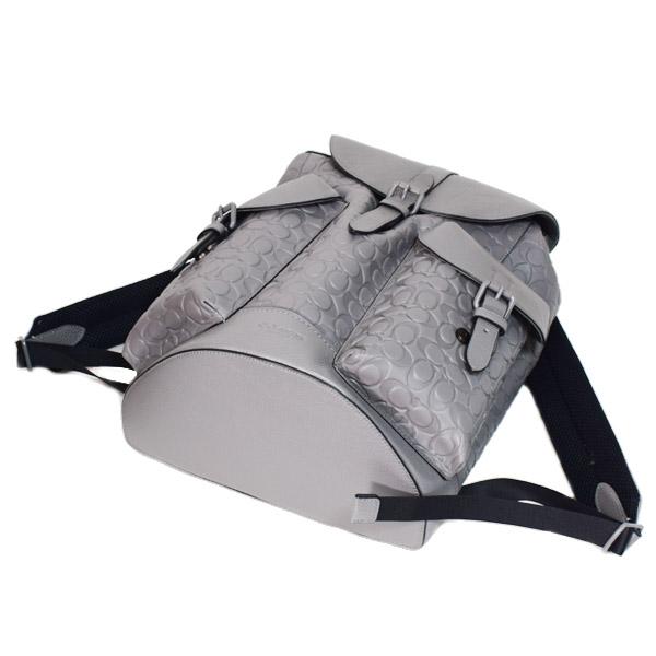 コーチ メンズ バッグ COACH レザー 型押し シグネチャー ワーナー ラージ バックパック リュックサック バッグ チャコール CAK26 COACH（コーチ） メンズ バッグ レザー 型押し シグネチャー ワーナー