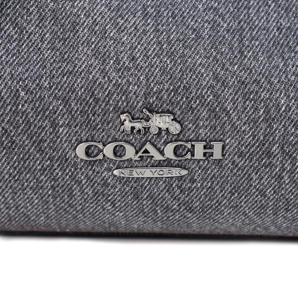 COACH（コーチ） バッグ デニム 巾着 レザー フェイ ロゴ 3WAY クロス