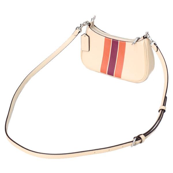COACH（コーチ） バッグ ぺブルレザー テリ ストライプ ミニ ロゴ 2way