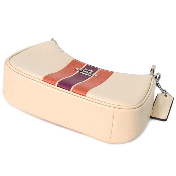 コーチ バッグ COACH ぺブルレザー テリ ストライプ ミニ ロゴ 2way クロスボディ 斜め掛け ショルダー ハンド バッグ アイボリーマルチ CAL22 COACH（コーチ） バッグ ぺブルレザー テリ ストライプ ミニ ロゴ 2way