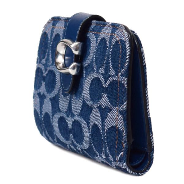COACH（コーチ） 財布 デニム レザー シグネチャー タビー ロゴ