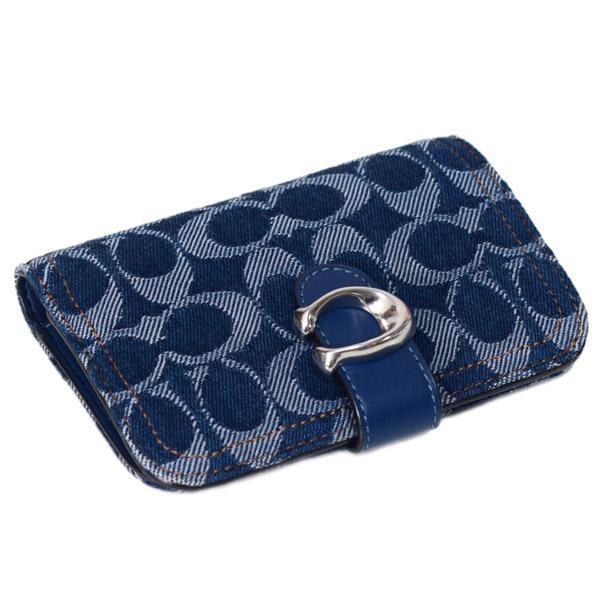 COACH（コーチ） 財布 デニム レザー シグネチャー タビー ロゴ