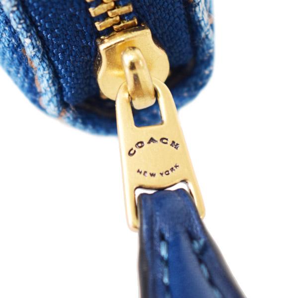 COACH（コーチ） カードケース デニム レザー キルティング ロゴ