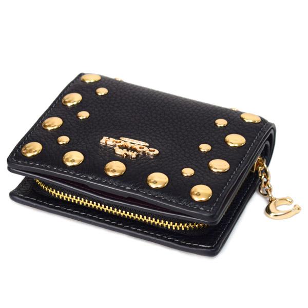 COACH コーチ 財布 ぺブルレザー スタッズ ロゴ チャーム COACH コーチ 財布 ぺブルレザー スタッズ ロゴ チャーム