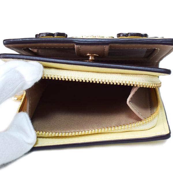 COACH（コーチ） 財布 レザー 花柄 アップリケ フローラル スナップ