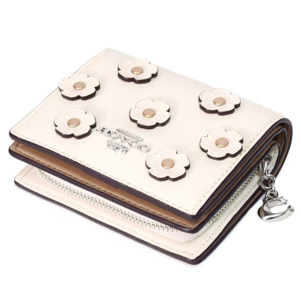 COACH（コーチ） 財布 レザー 花柄 アップリケ フローラル スナップ