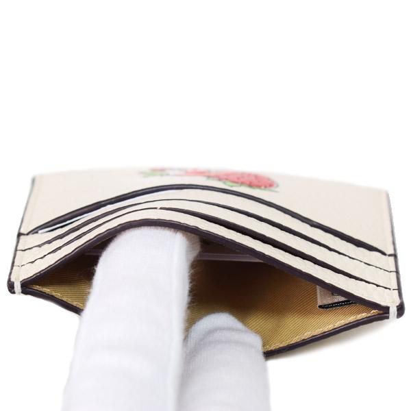 COACH（コーチ） カードケース ぺブルレザー ストロベリー イチゴ ロゴ