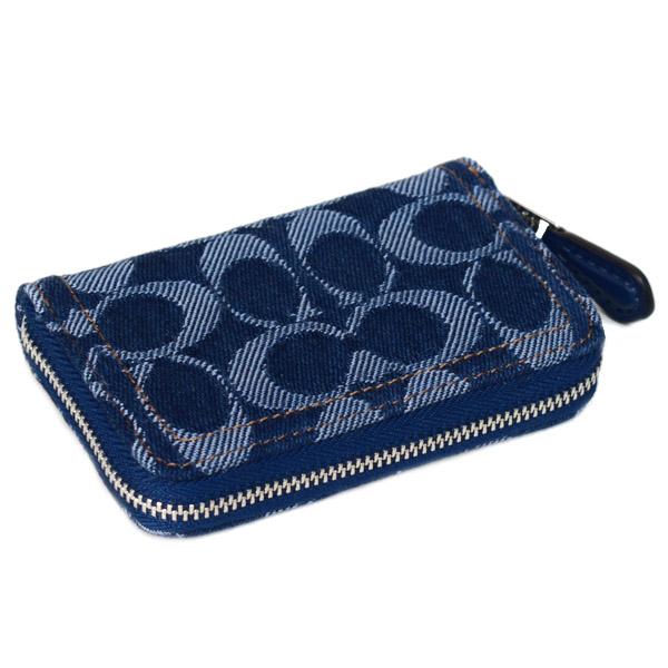 COACH（コーチ） カードケース デニム レザー シグネチャー