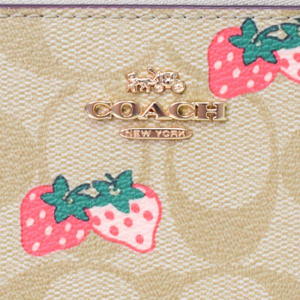 COACH（コーチ） 長財布 COACH PVC レザー シグネチャー ストロベリー