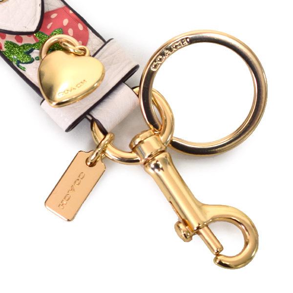COACH（コーチ） キーホルダー レザー ストロベリー 苺 イチゴ ハート