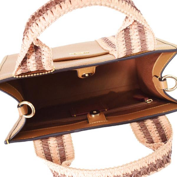 COACH（コーチ） バッグ ぺブルレザー ストロー ミニ スミス ロゴ 2WAY