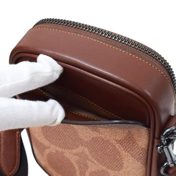 コーチ メンズ バッグ COACH コーティングキャンバス レザー シグネチャー スタントン 2WAY クロスボディ 斜め掛け ショルダー バッグ タン×ビンテージブラウン CBI33 COACH（コーチ） メンズ バッグ コーティングキャンバス レザー