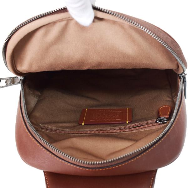 コーチ メンズ バッグ COACH コーティングキャンバス レザー シグネチャー イーサン パック ロゴ ワンショルダー バックパック ボディバッグ タン×ビンテージブラウン CBI71 COACH（コーチ） メンズ バッグ コーティングキャンバス レザー